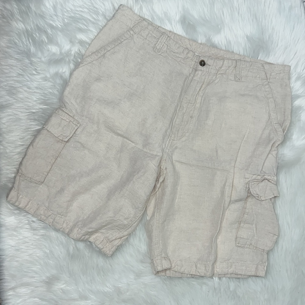CARIBBEAN Men’s cargo linen shorts 38